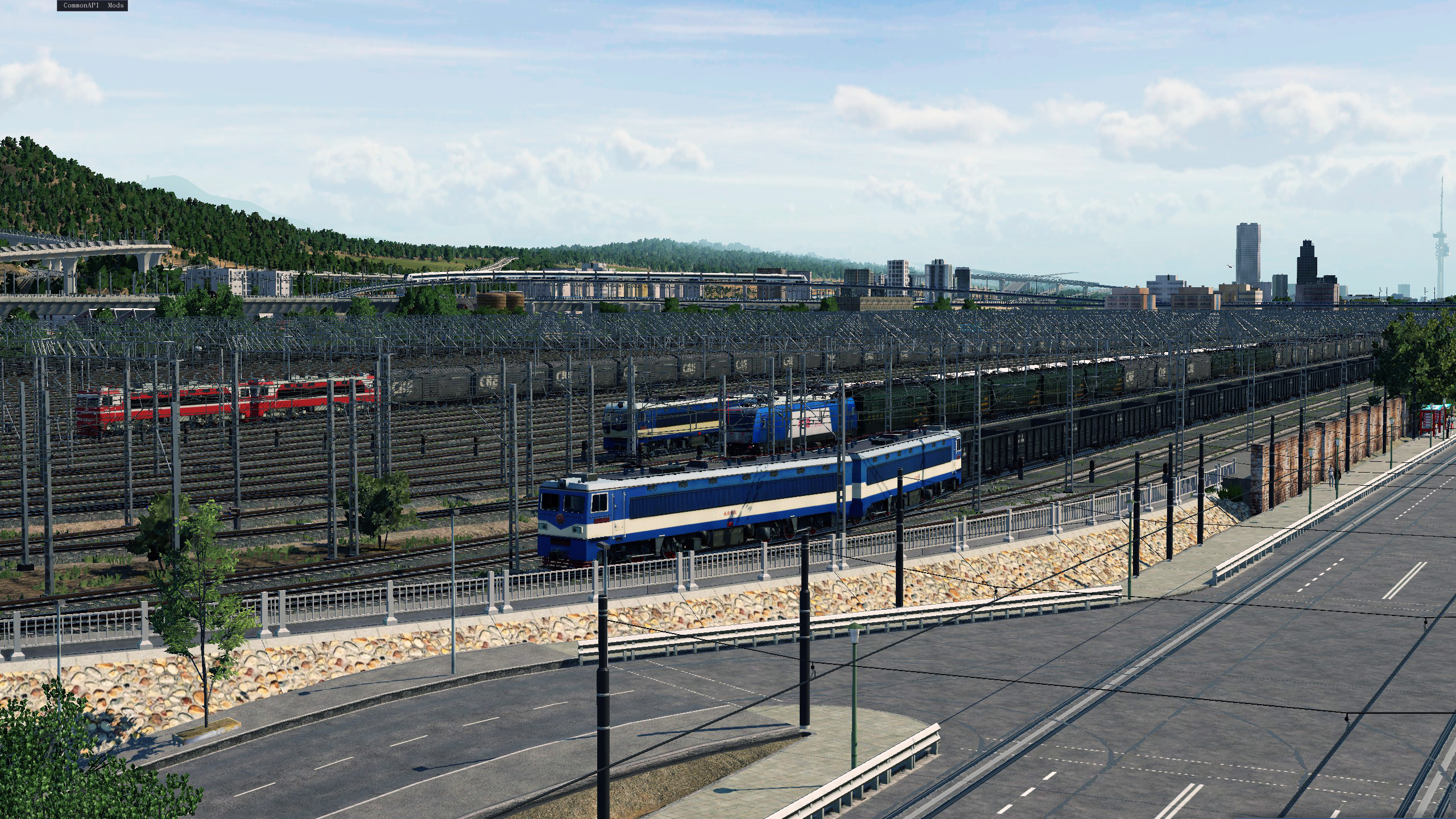 Drive out of the marshalling yard