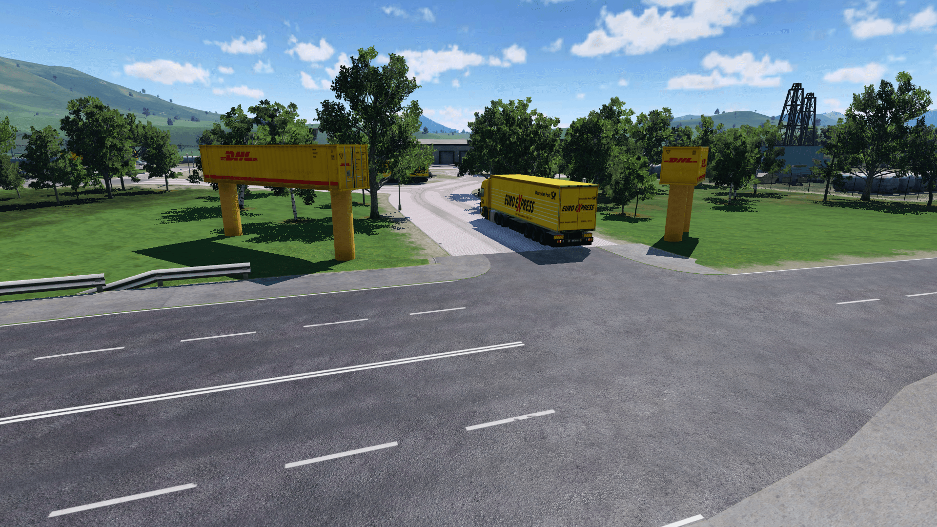 Einfahrt zum HGüBf, Ölquelle und des DHL Zentrallager