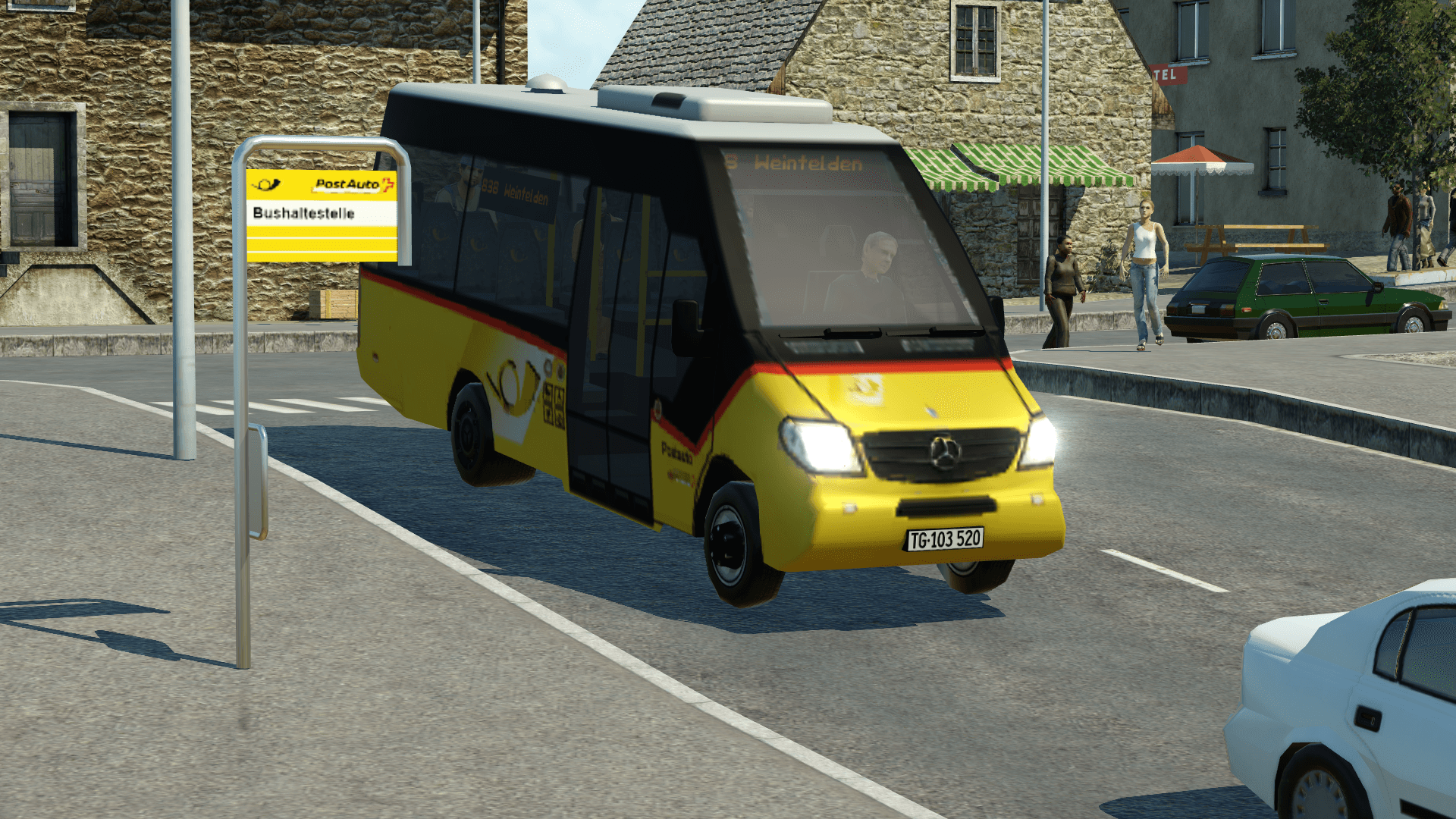 Neuer Kleinbus als Ortsbus bei Postauto