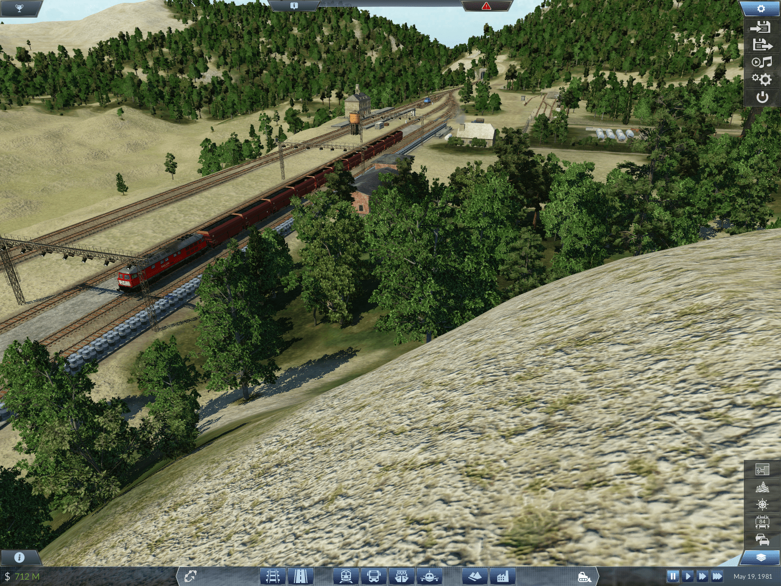 Mountain freight yard