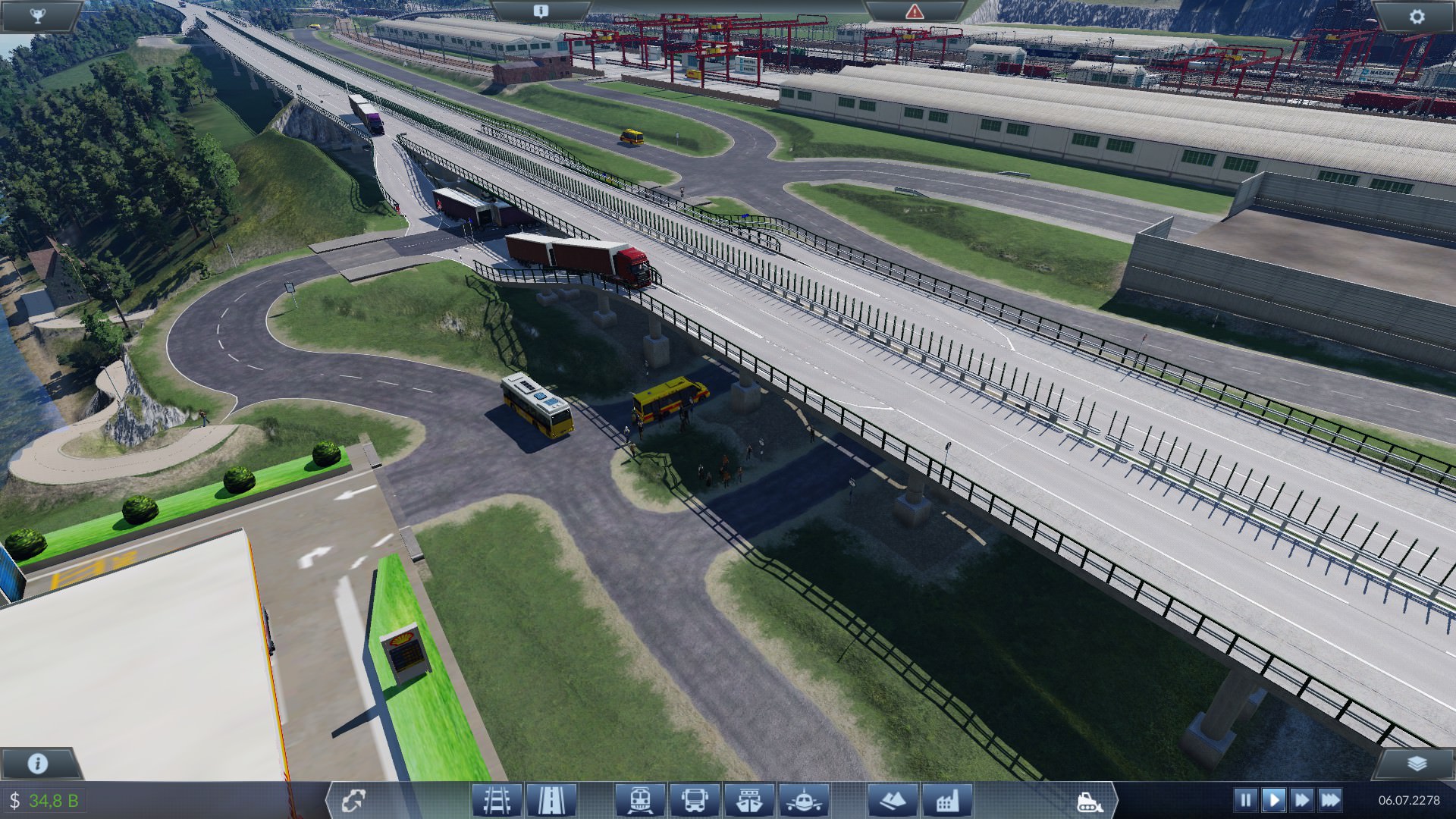 Bushaltestelle an der Autobahn