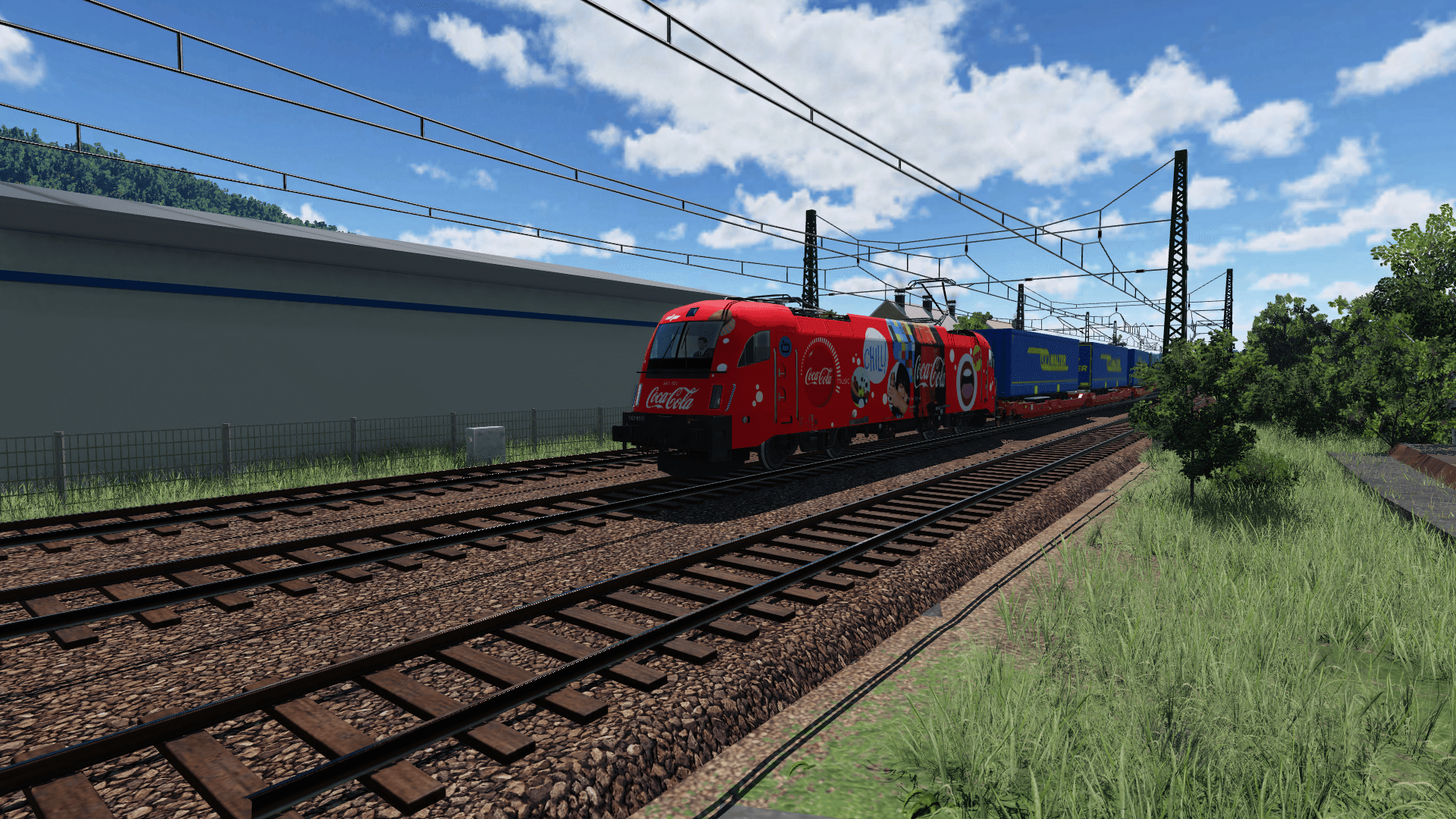 Die Cola-Lok unterwegs