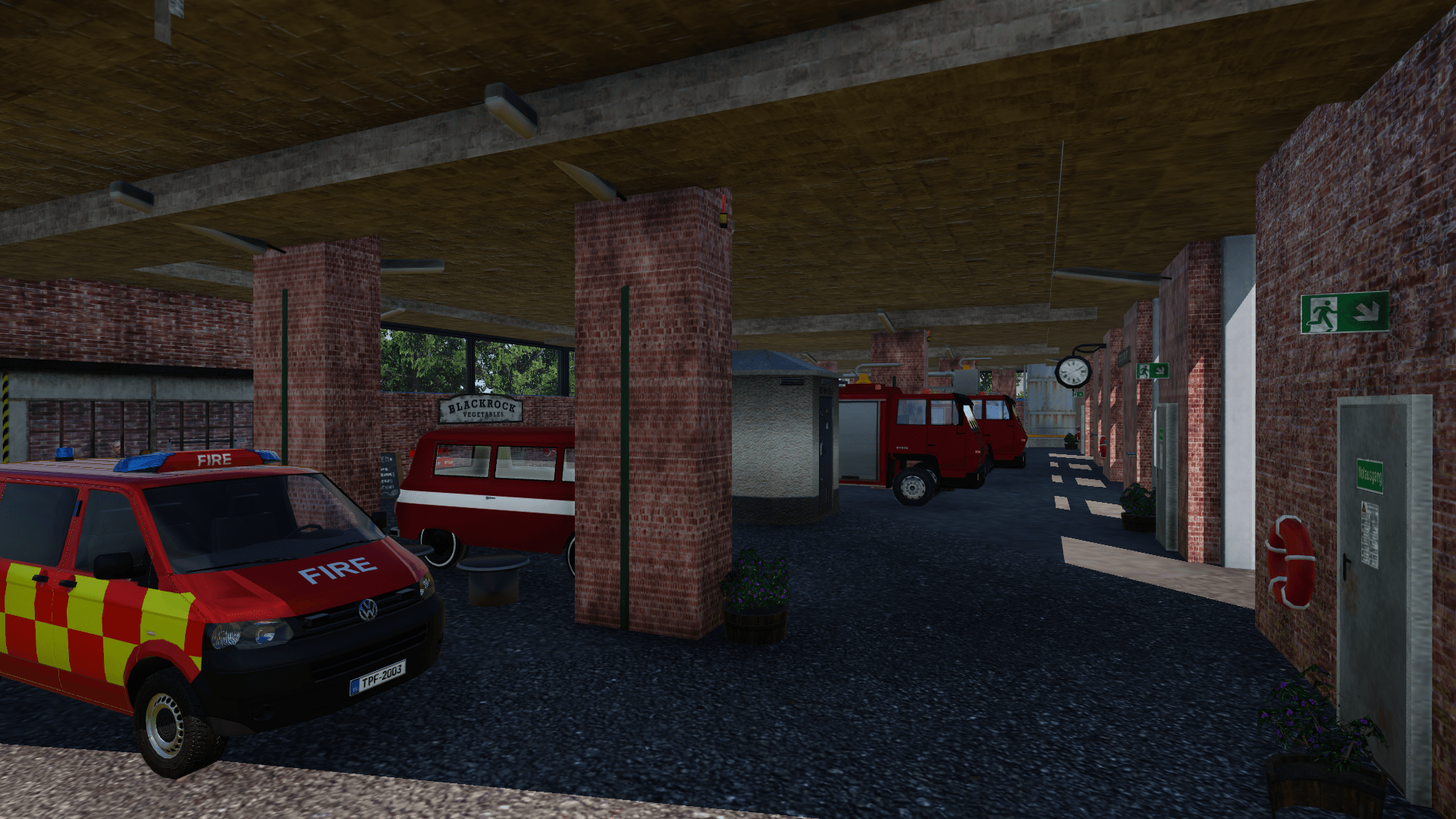 Das Feuerwehrdepot von Innen