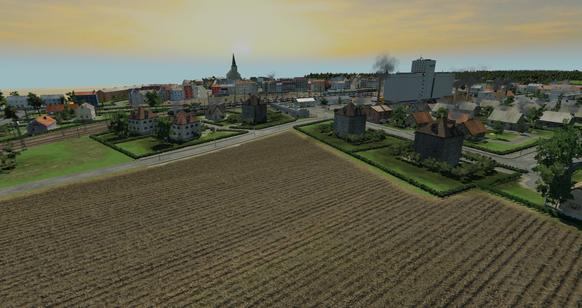 Sonnenuntergang über Herzbach