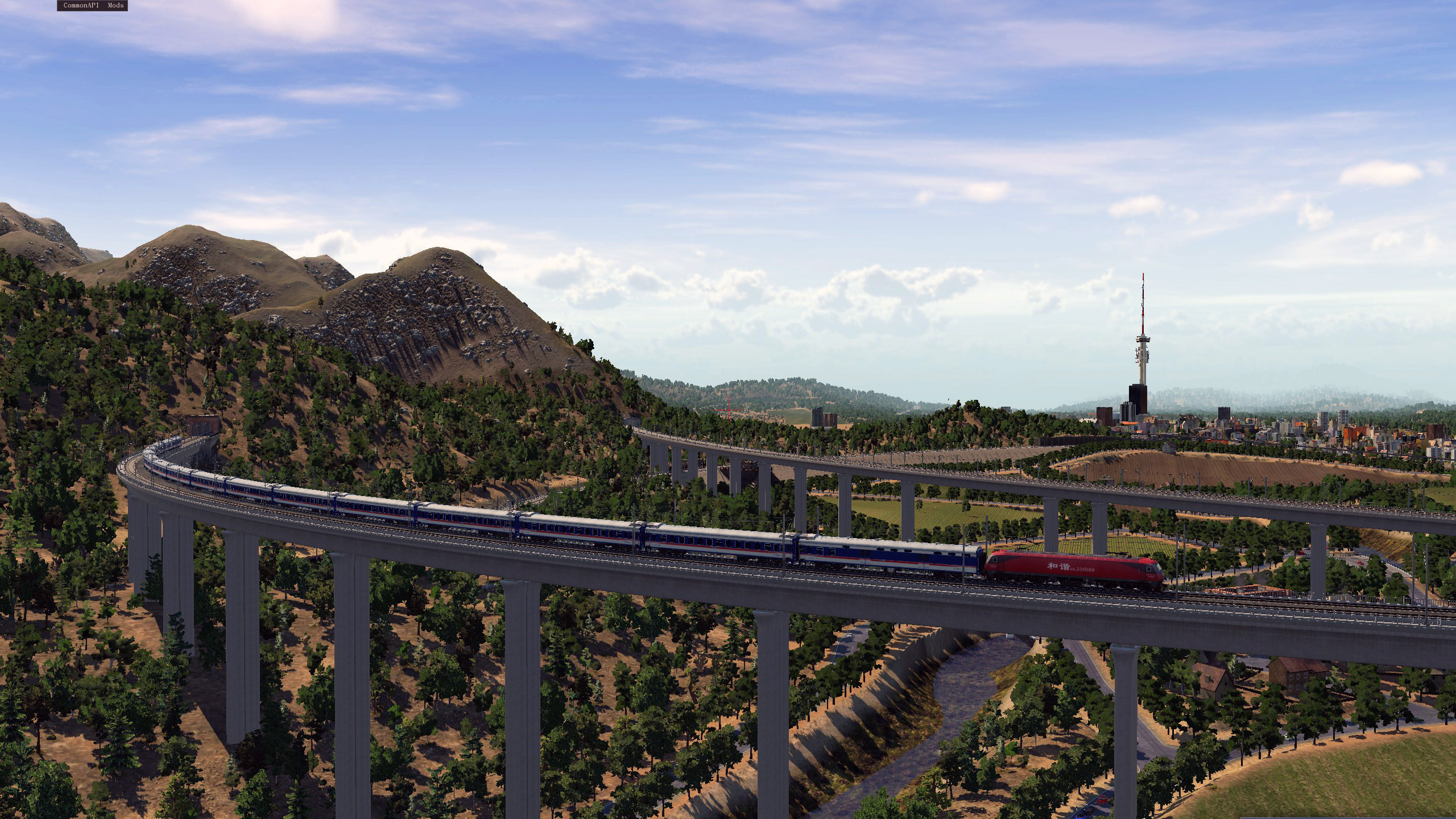 Railway bridge between the mountains