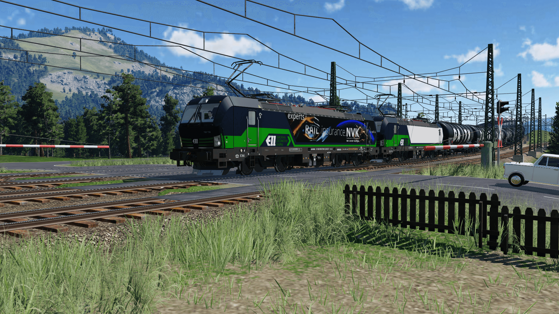 Werbe-Vectron-Doppel mit Treibstoffzug