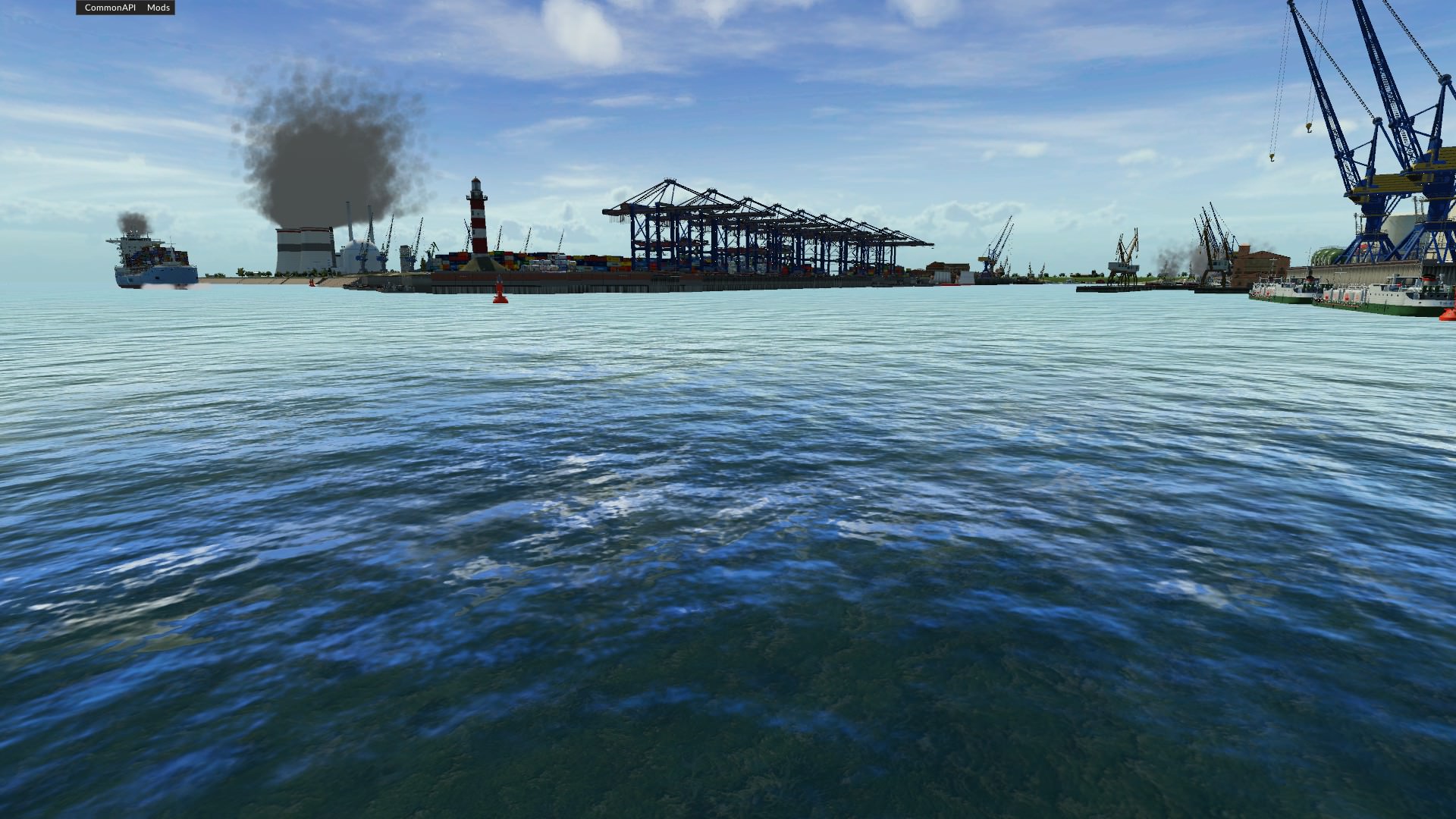 Anfahrt auf den Containerhafen