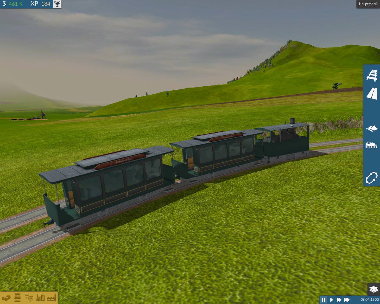 Dampftram auf grosser Passfahrt
