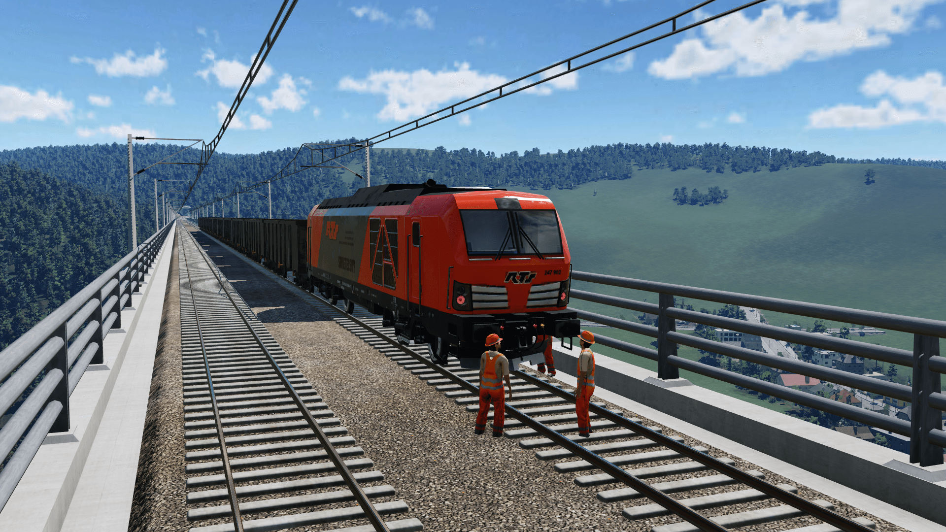 Erste Lok an SFS Baustelle
