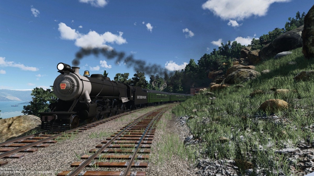 4-6-2 Southern Pacific somewhere in mountains