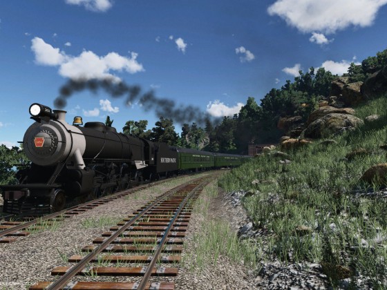 4-6-2 Southern Pacific somewhere in mountains