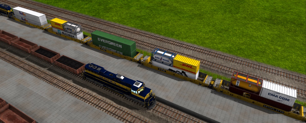 5-teiliger Container Waggon, Five section container wagon