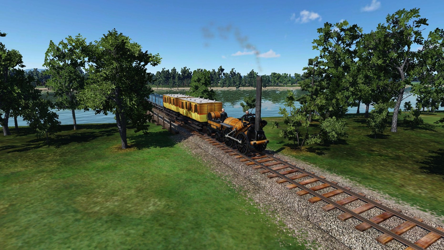 Bild vom Beginn der Zeitrechnung der Eisenbahn (fiktiv 1829/-30)