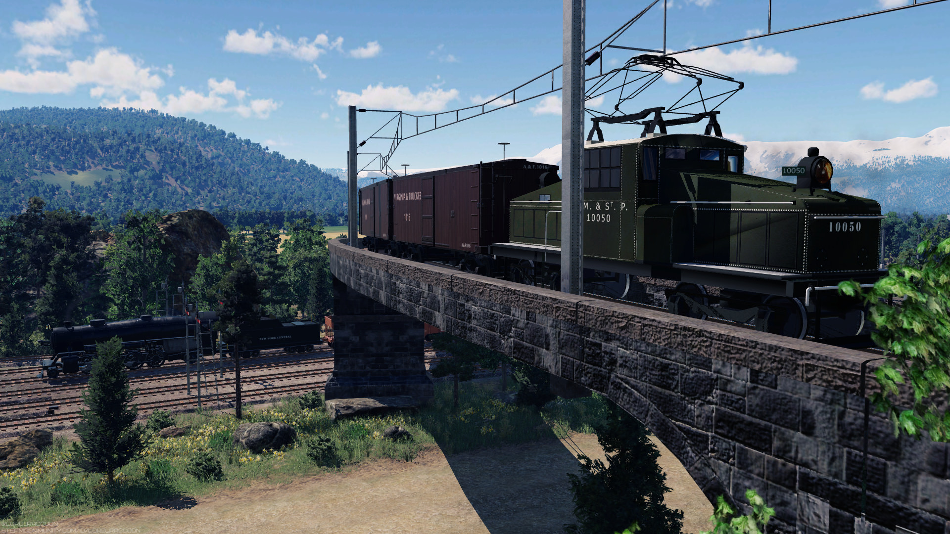 Two generations on the shot: first electrical locomotive in my state ES-2 and a 2-8-2 loco