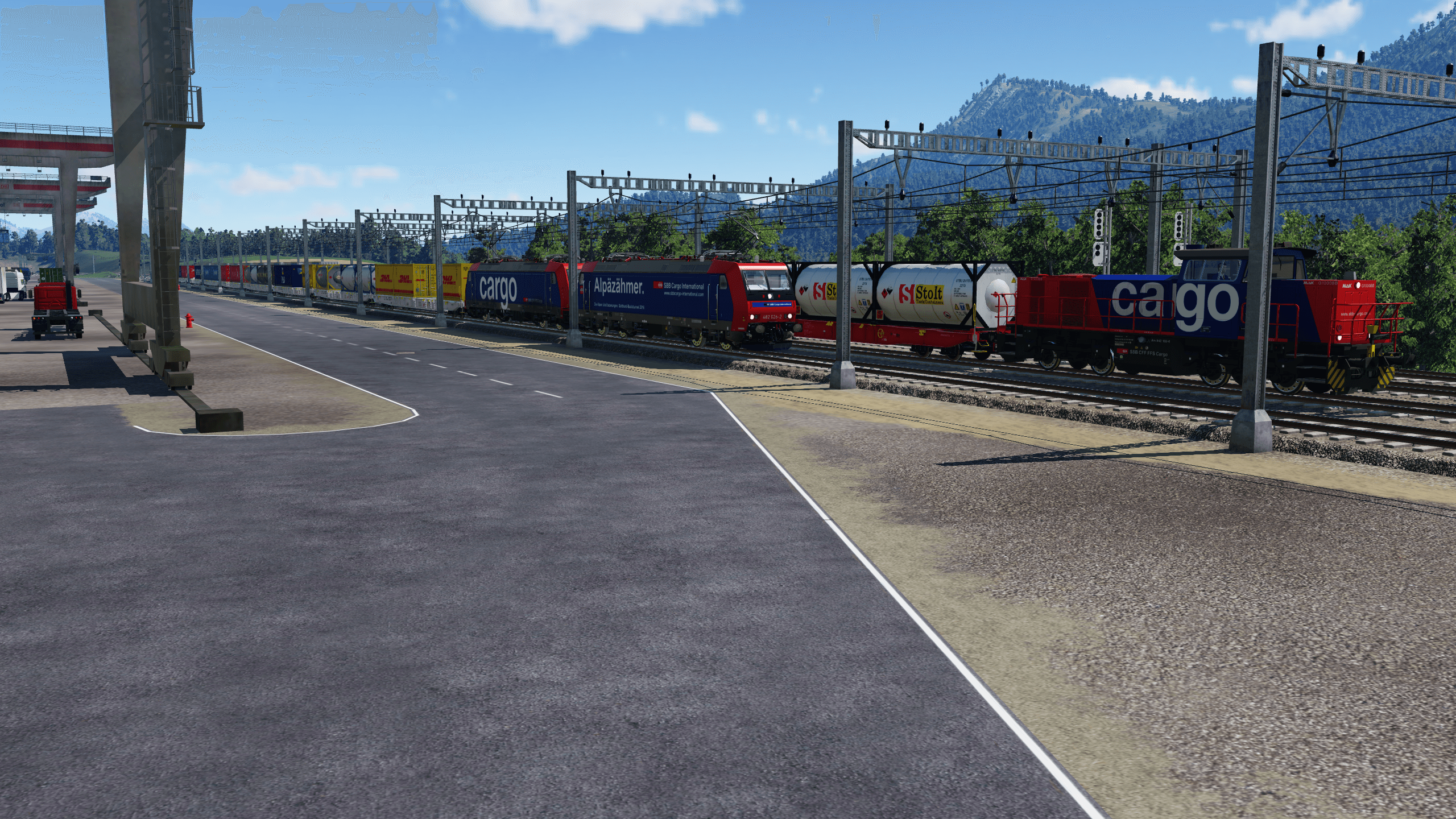 Bereitstellungsraum am Containerterminal