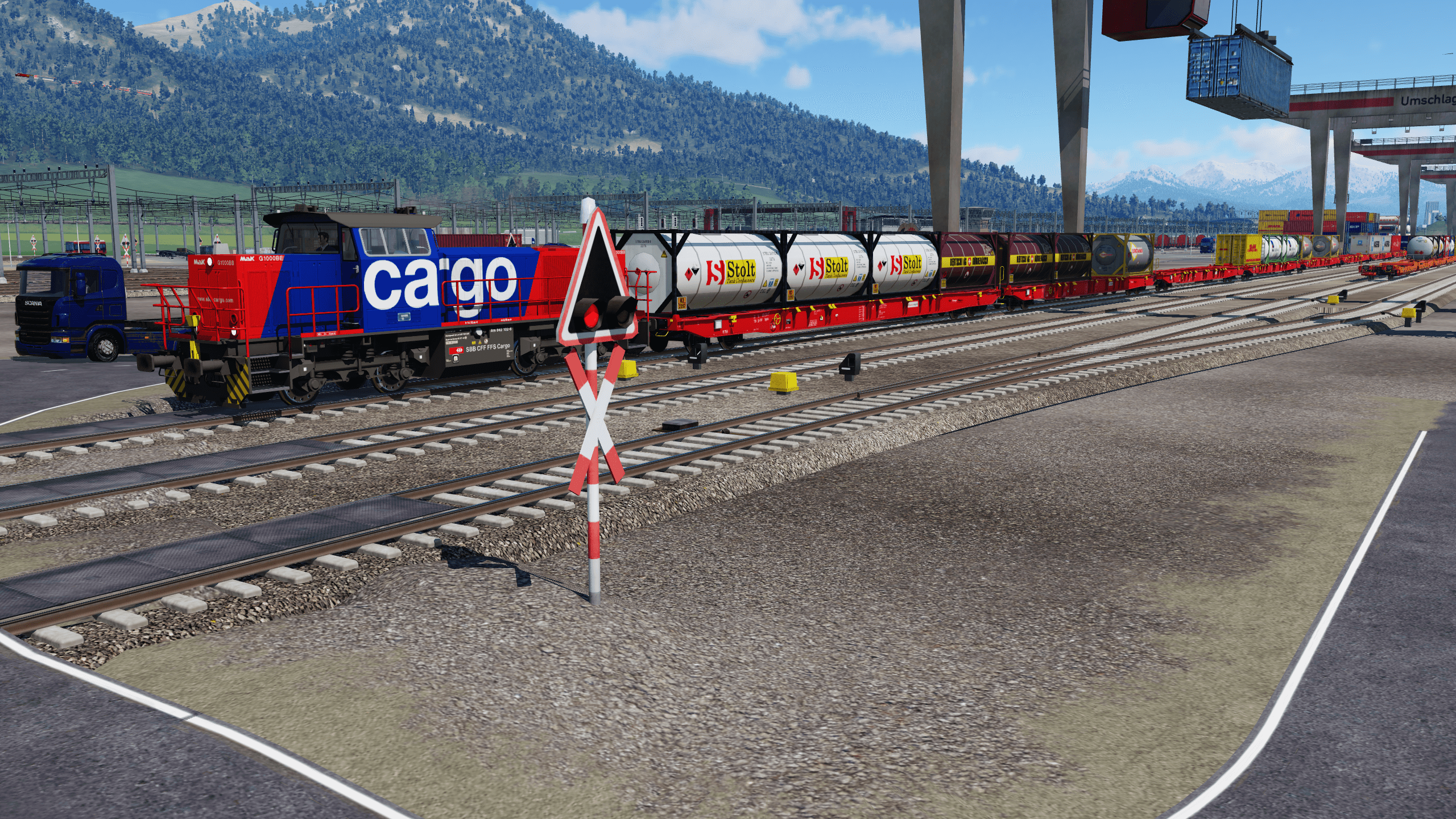 Rangierarbeiten am Containerterminal