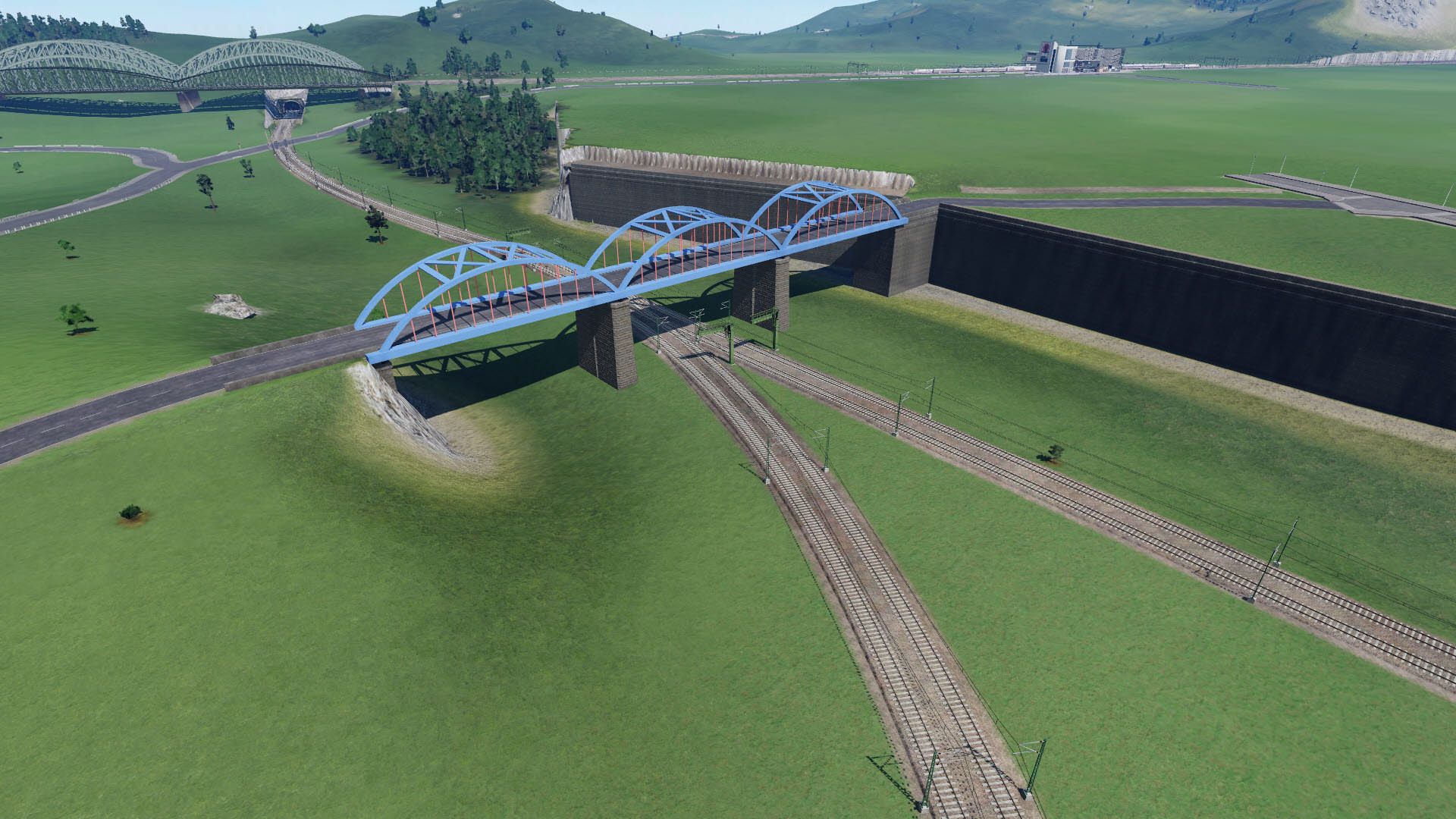Moderne Stahlbrücke als Autobrücke  (WIP)