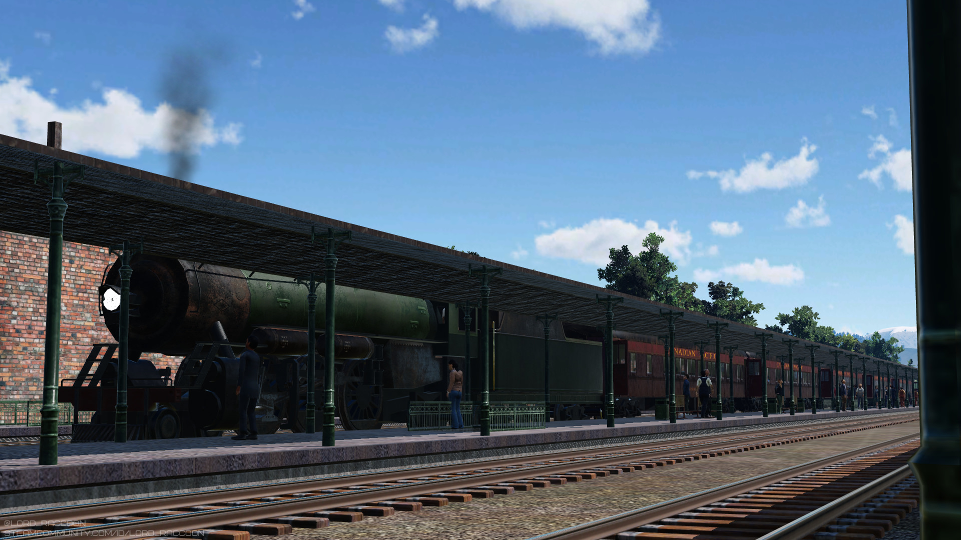 Canadian steam loco on the station