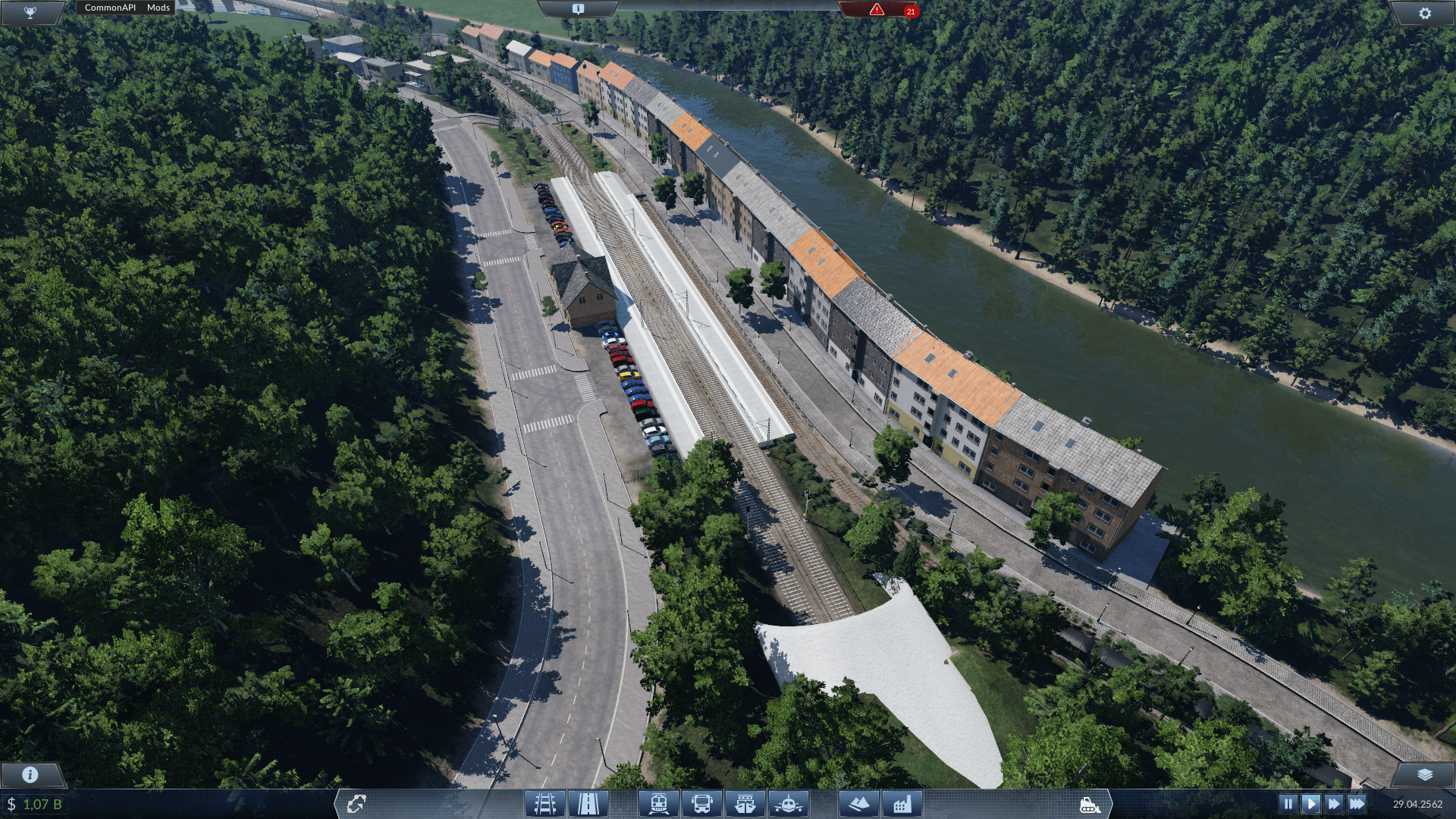 Umsteigebahnhof 750 zu Regelspur