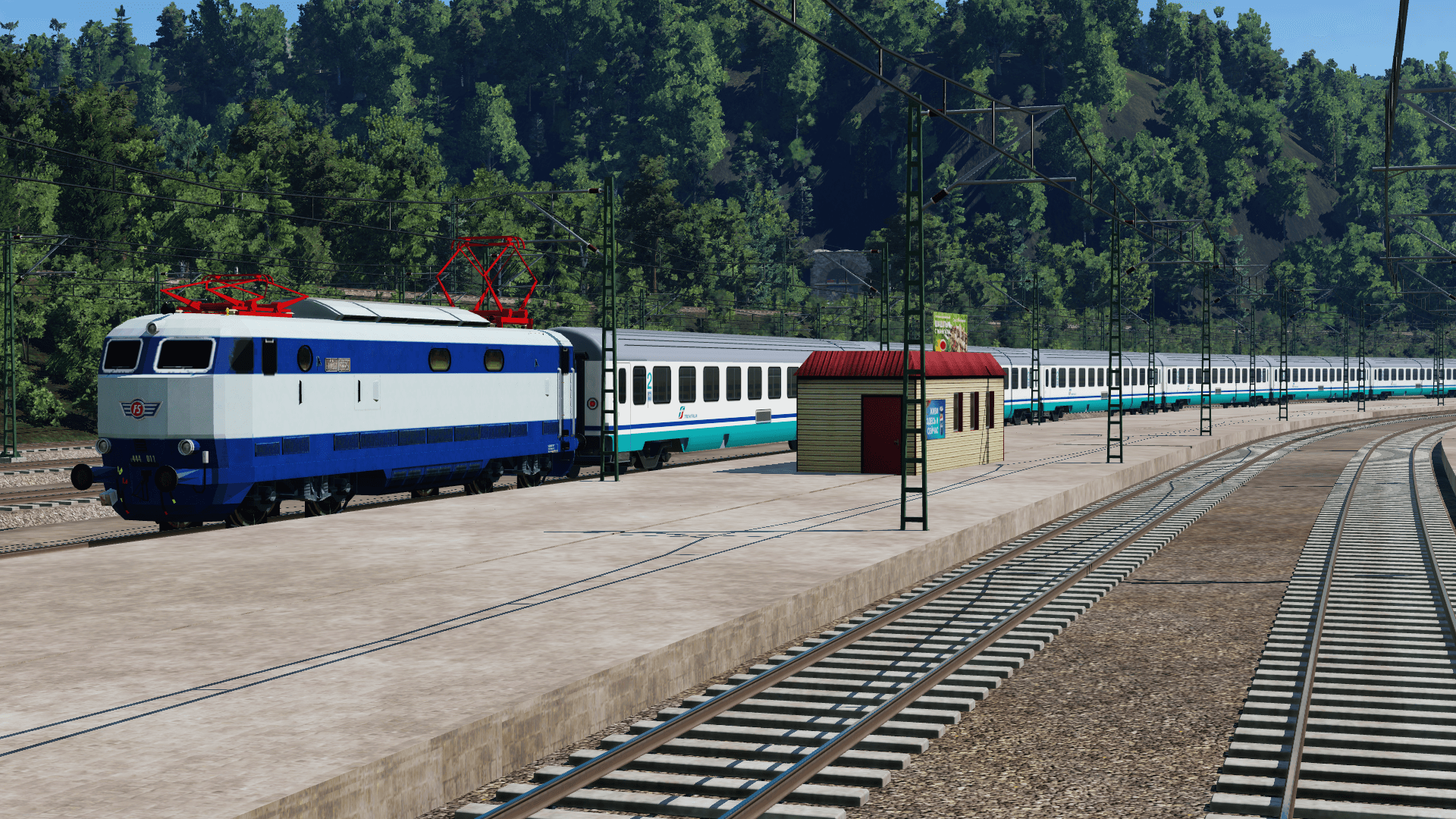 E444 mit Schnellzug