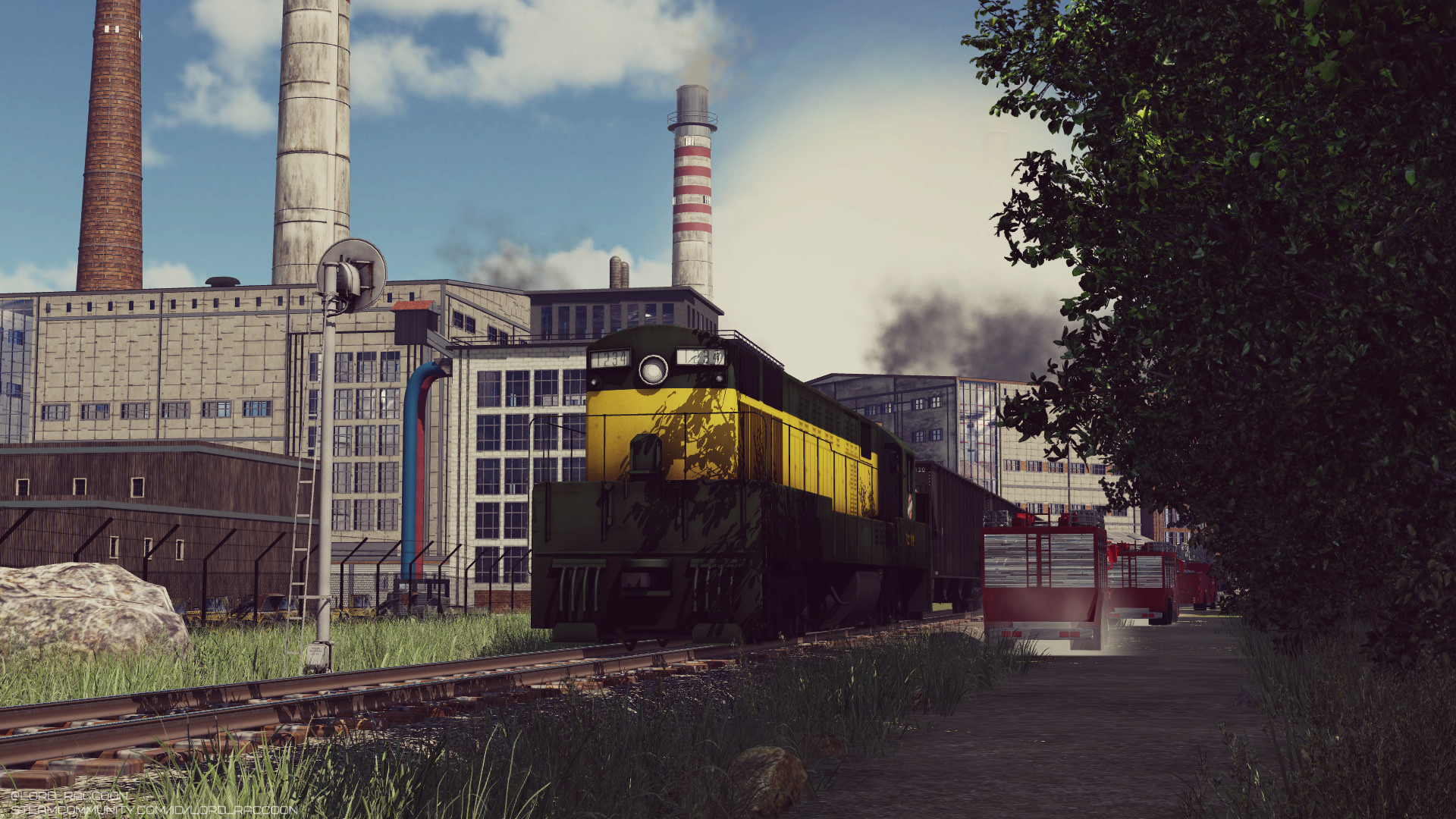 Evacuation of flammable cargo from the factory
