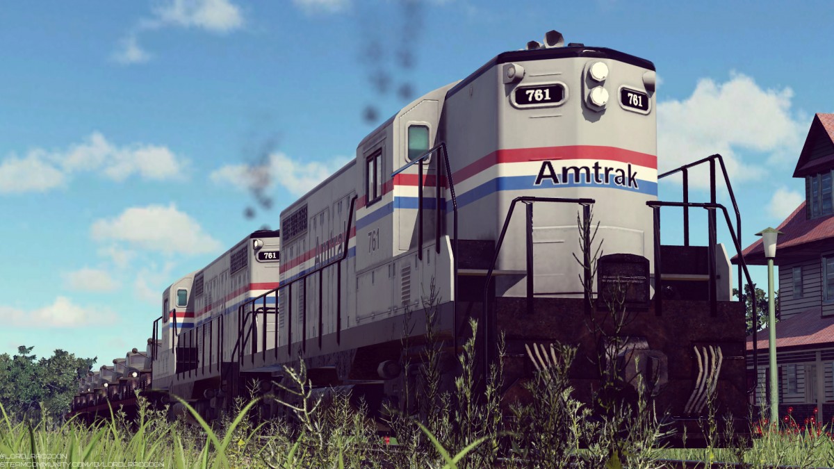 Amtrak GP9 with studebakers for export