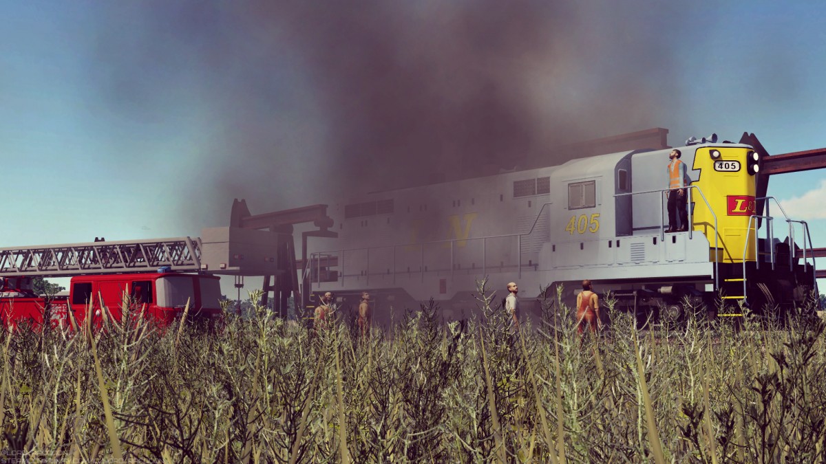 L&N GP7 after the fire extinguished