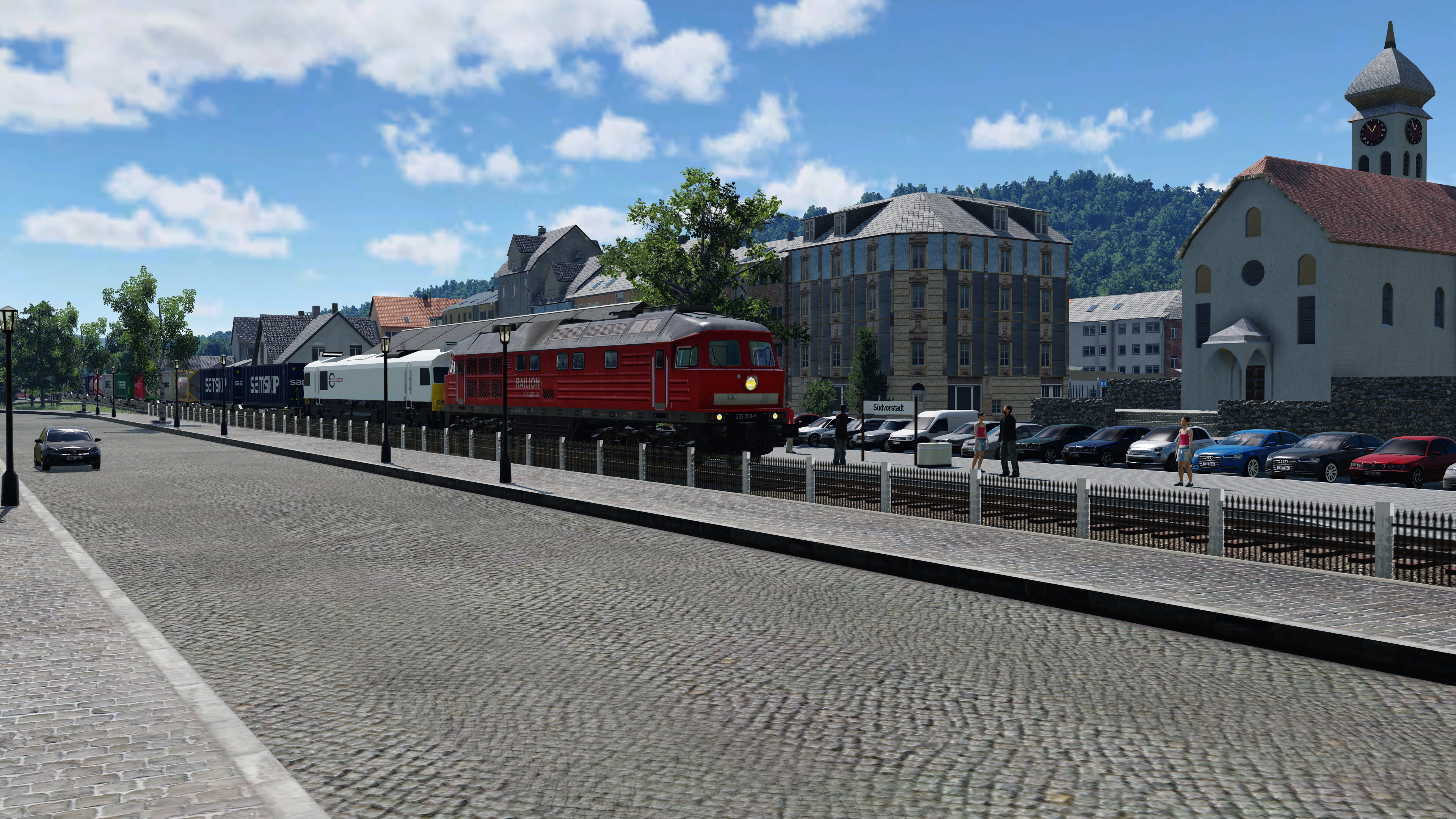Containerzug braucht Ludi Hilfe