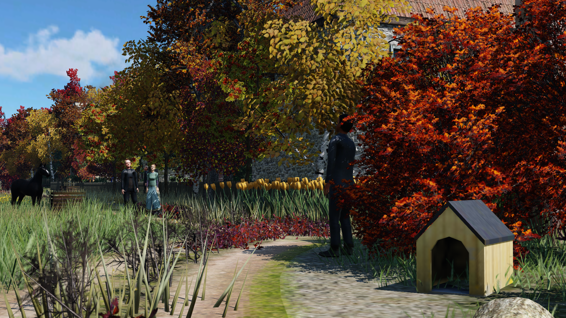 An autumn village