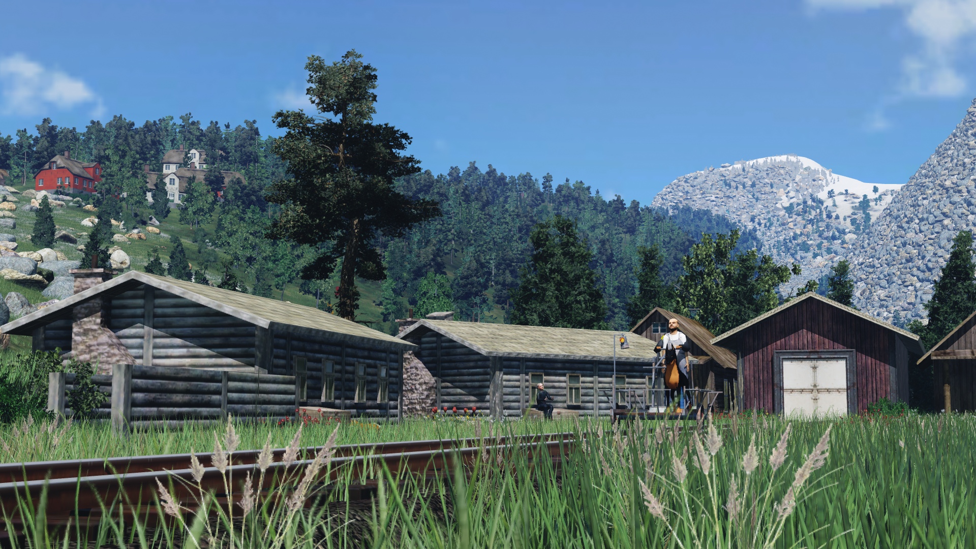Workers camp in the mountains