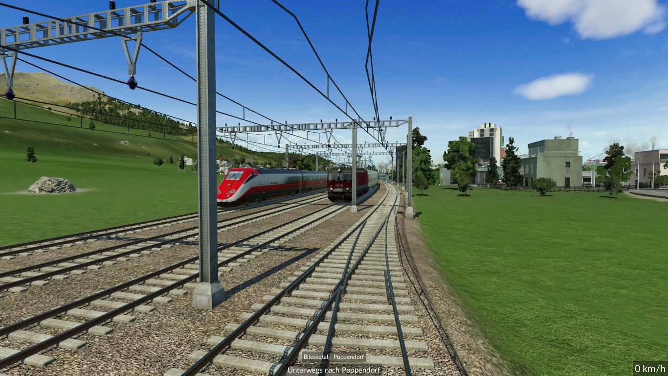 Doppelausfahrt ETR 500 und ÖBB 1044