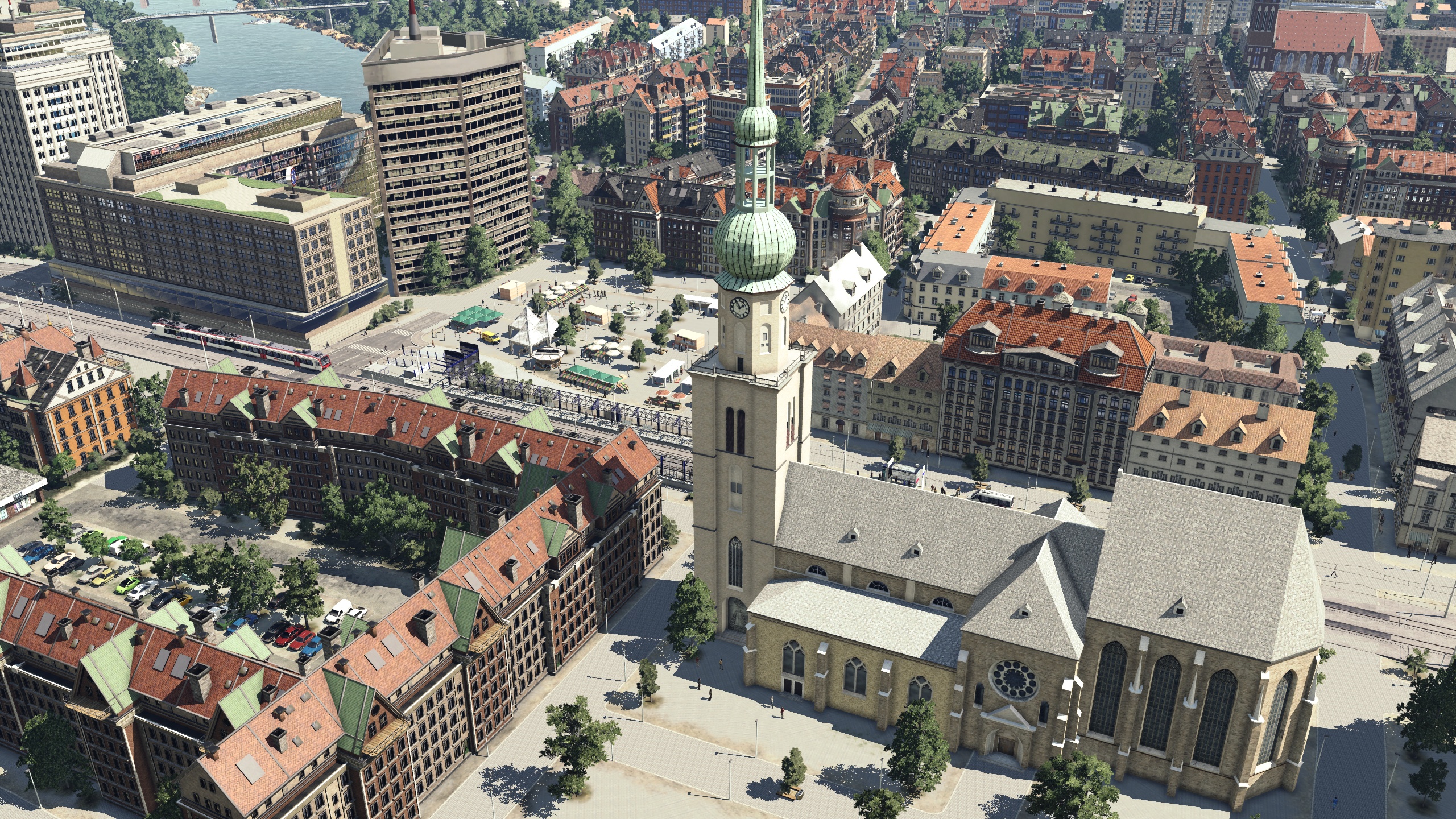 Kilianskirche und Rathausplatz Heilbronn
