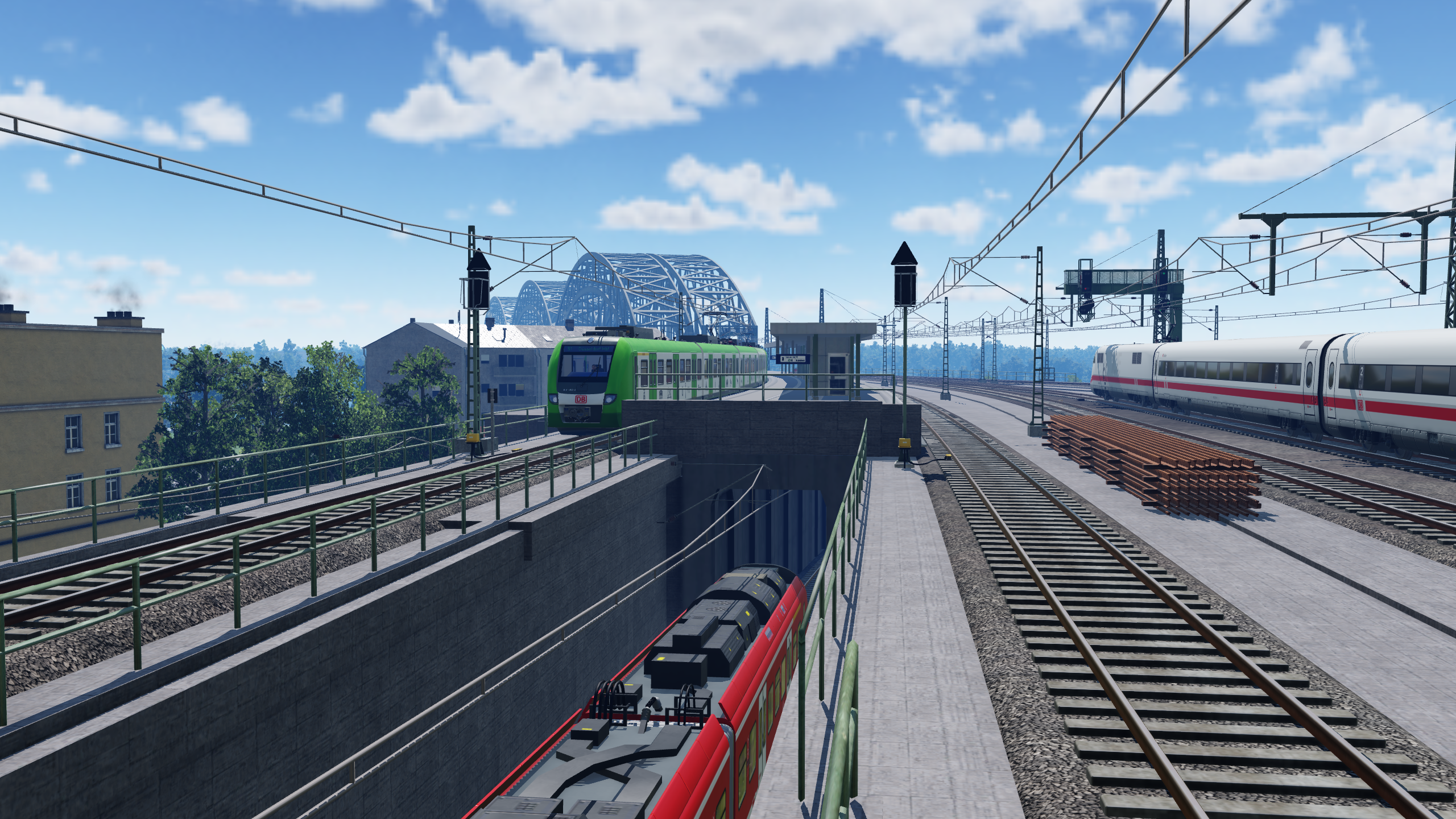S-Bahn Überwerfung mit Haltestelle