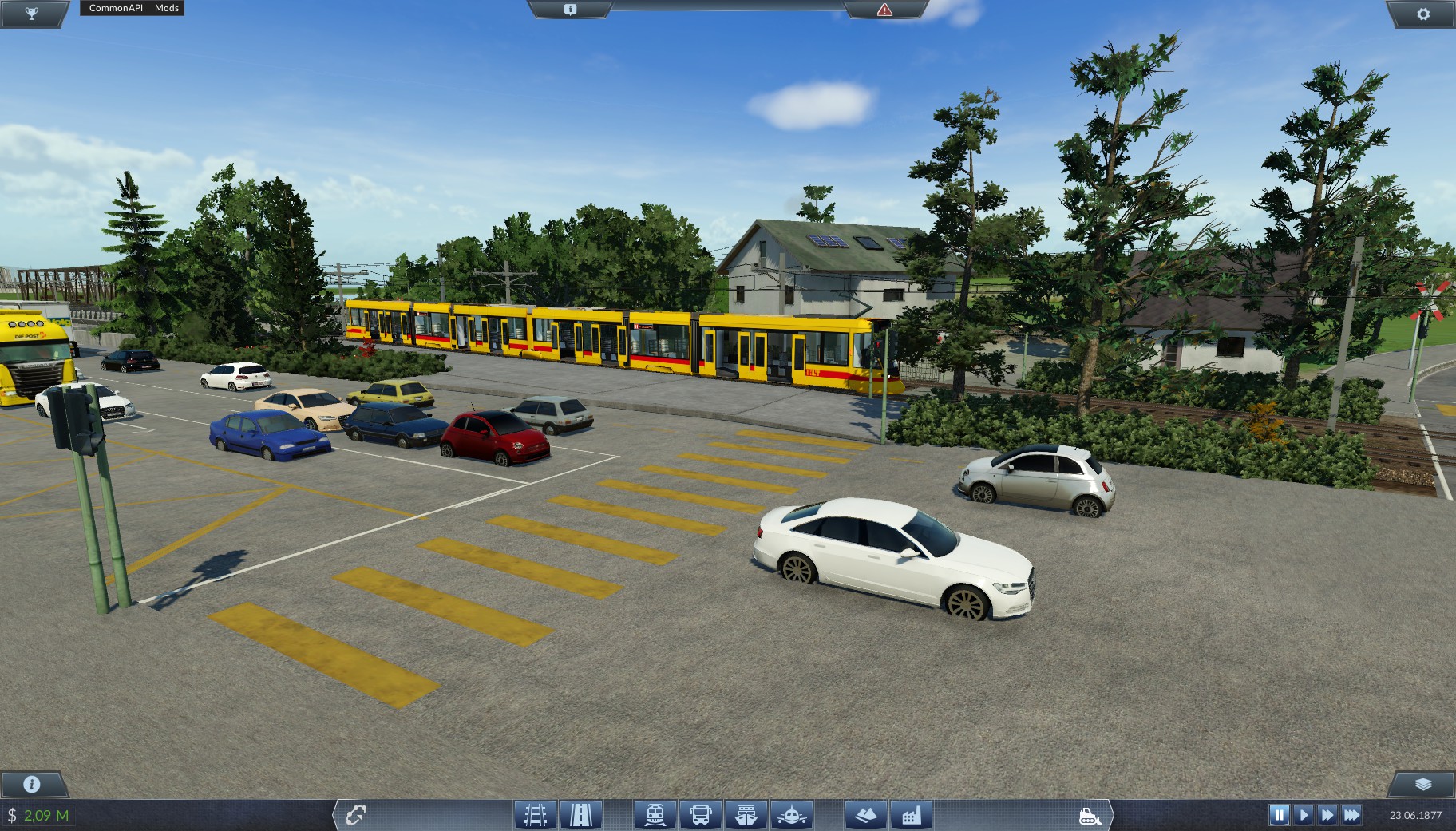 Erste Tramstation im Schönbau