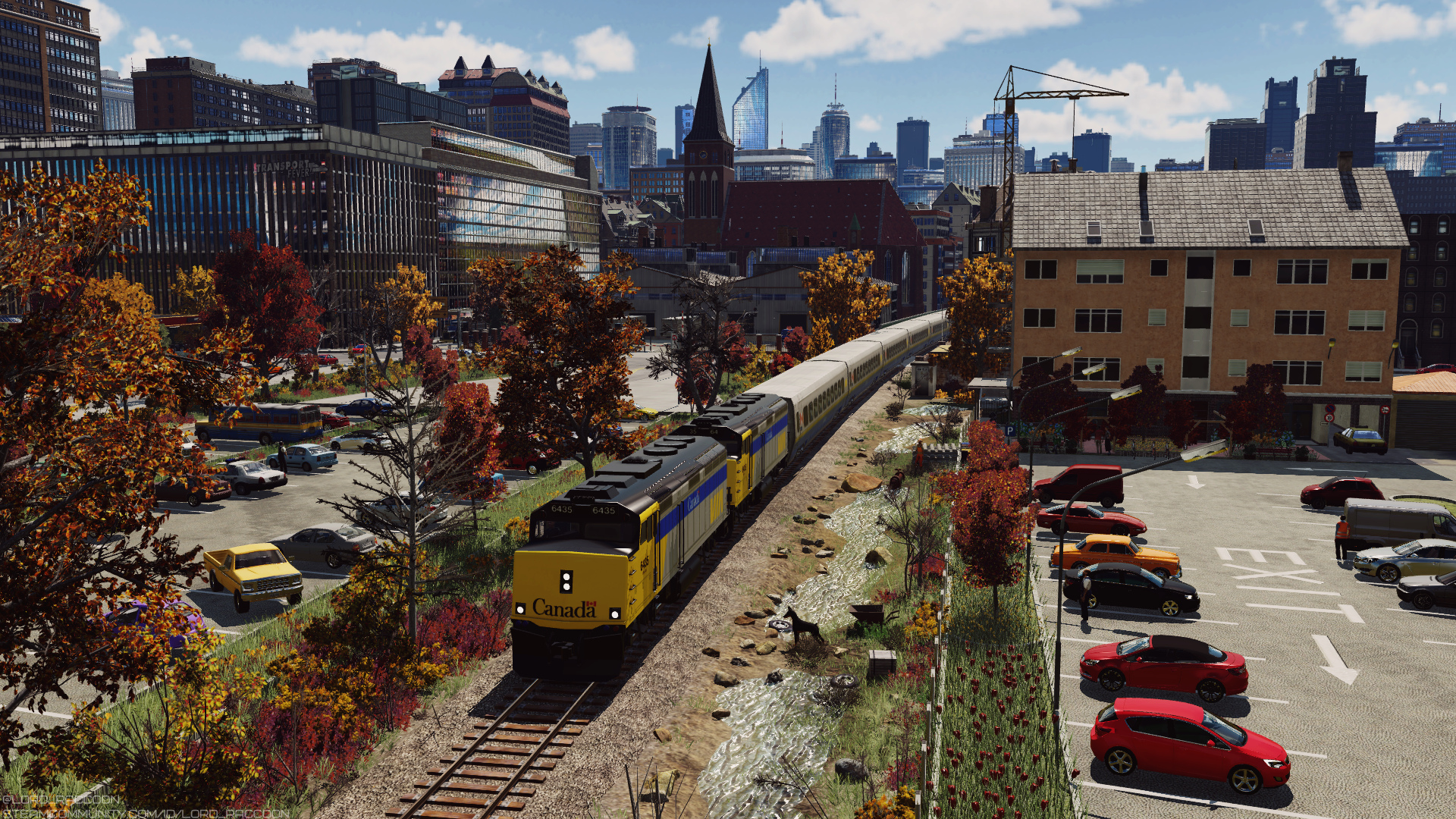 VIA Rail  GMD F40PH on the way to leave the city