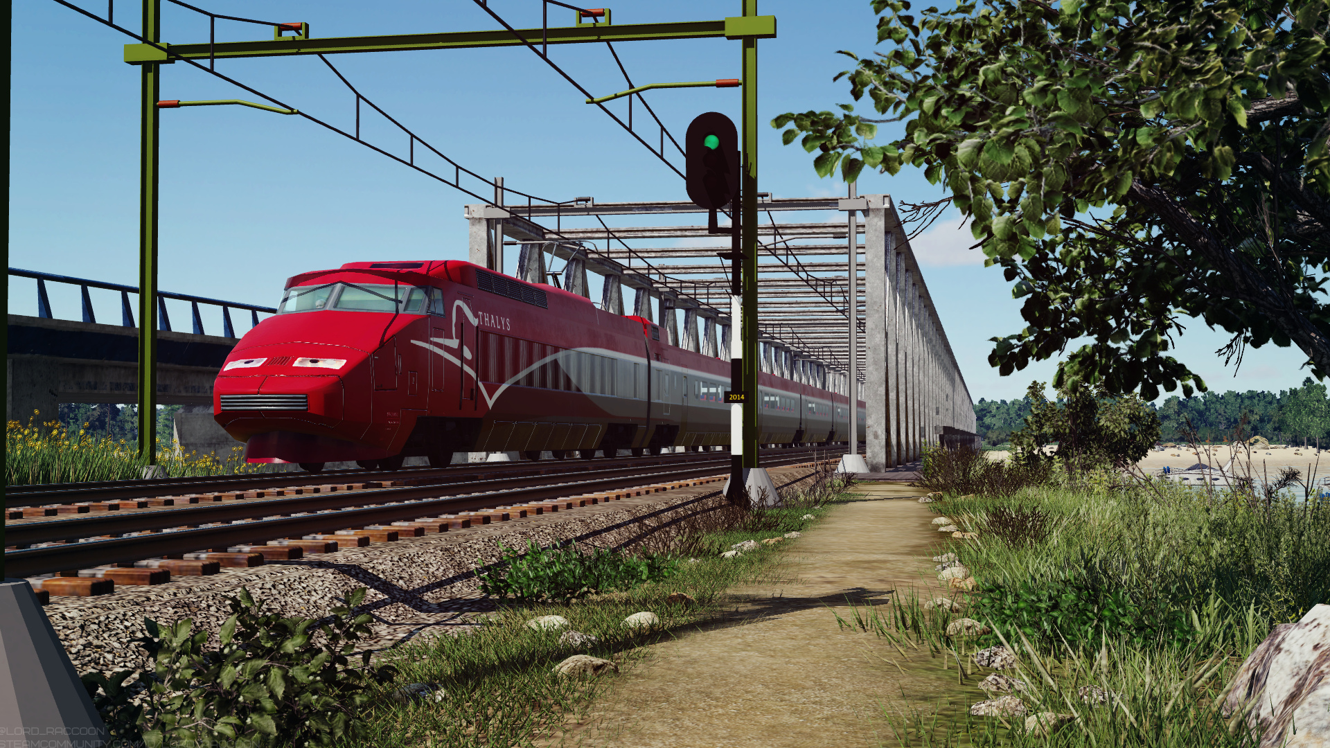 TGV Thalys crossing the river