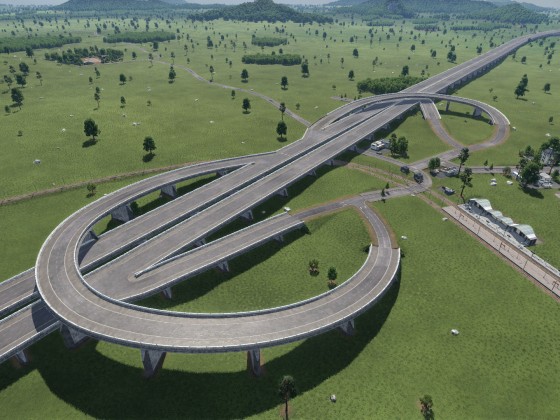 Screenshots von der Testkarte (Autobahnkreuz)