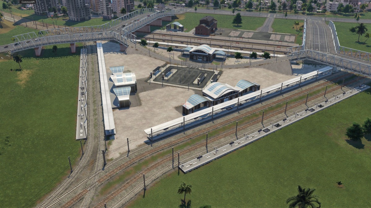 Trigon-Bahnhof im Bau