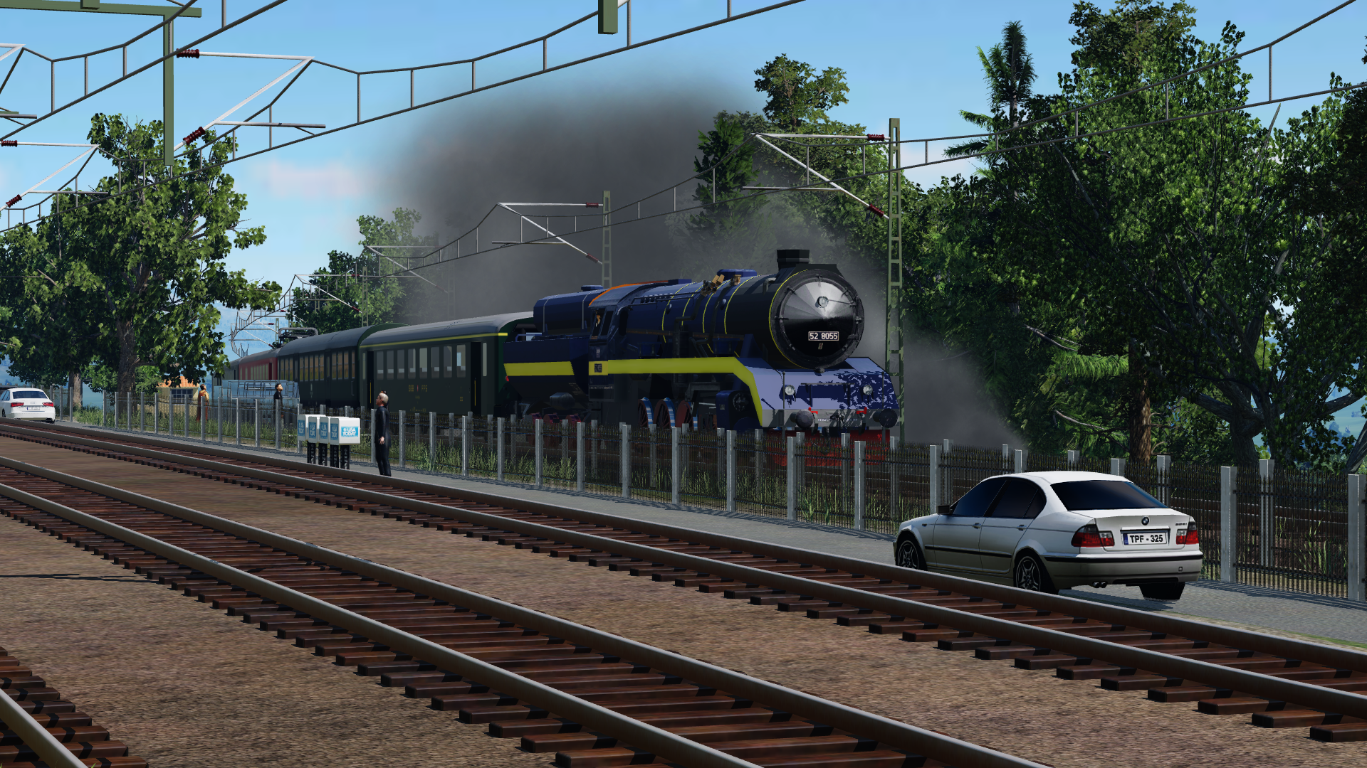 Br 52 8055 einfahrt in Söflingen Bild 2