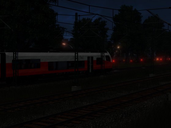 Bei Nacht Trainspotting betrieben