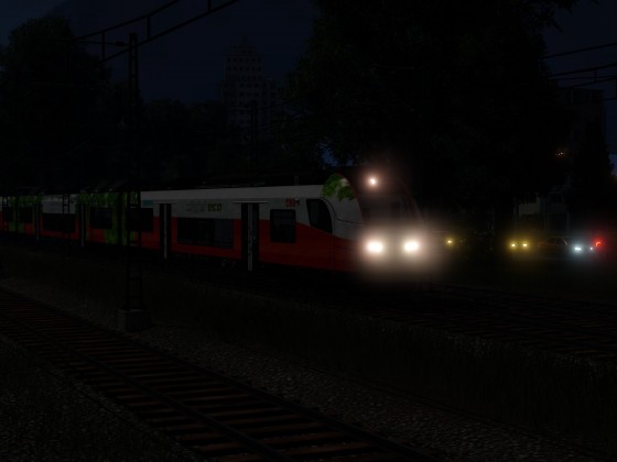 Bei Nacht Trainspotting betrieben