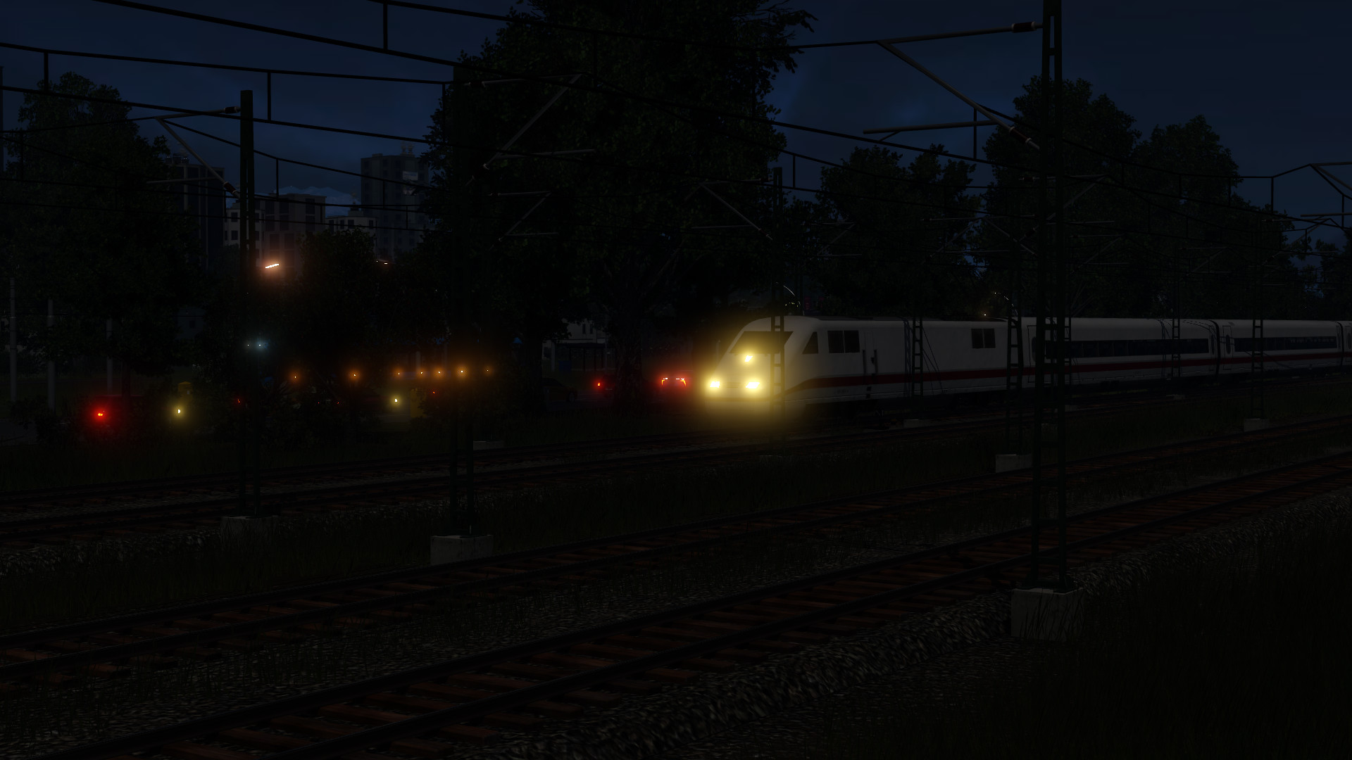Bei Nacht Trainspotting betrieben