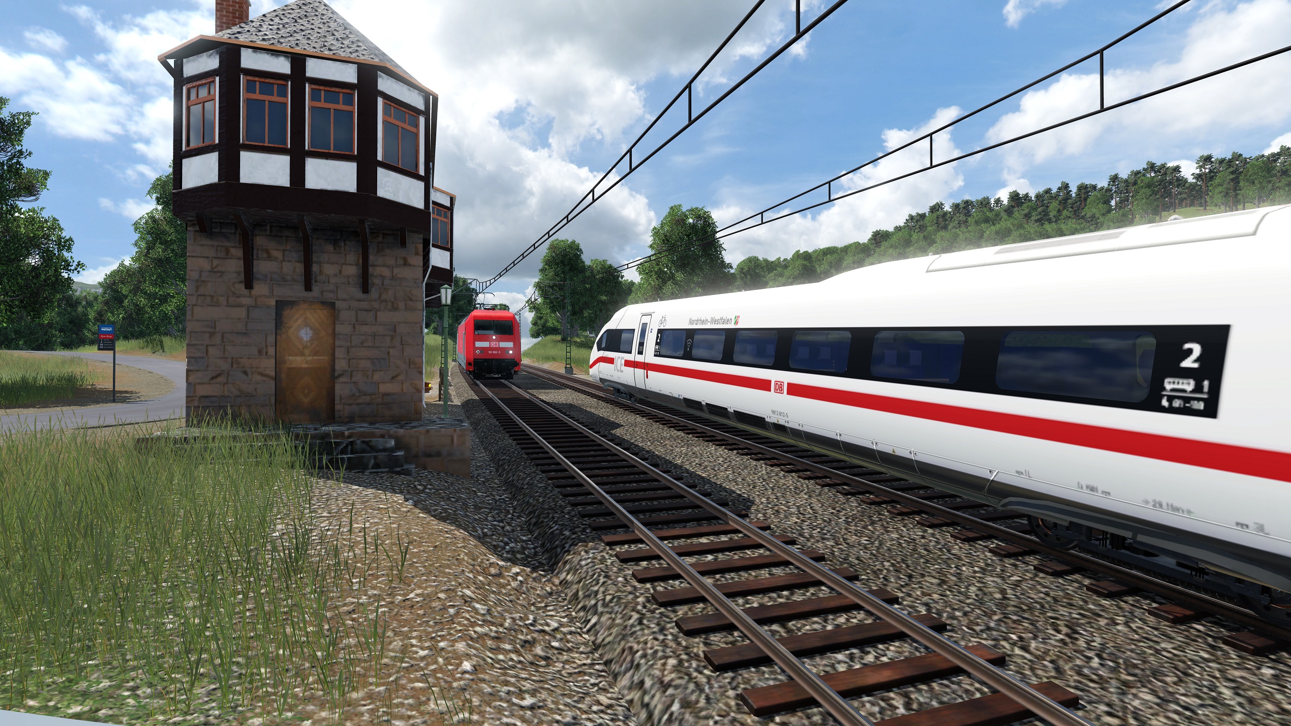 ICE & IC begegnen sich am alten Stellwerk