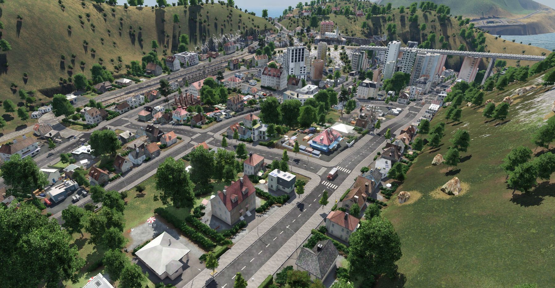 Italien Map Berg-Stadt