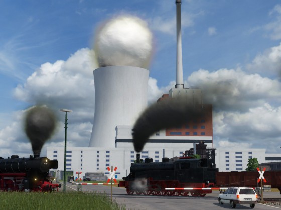 Kohlezüge am Kraftwerk Knepper