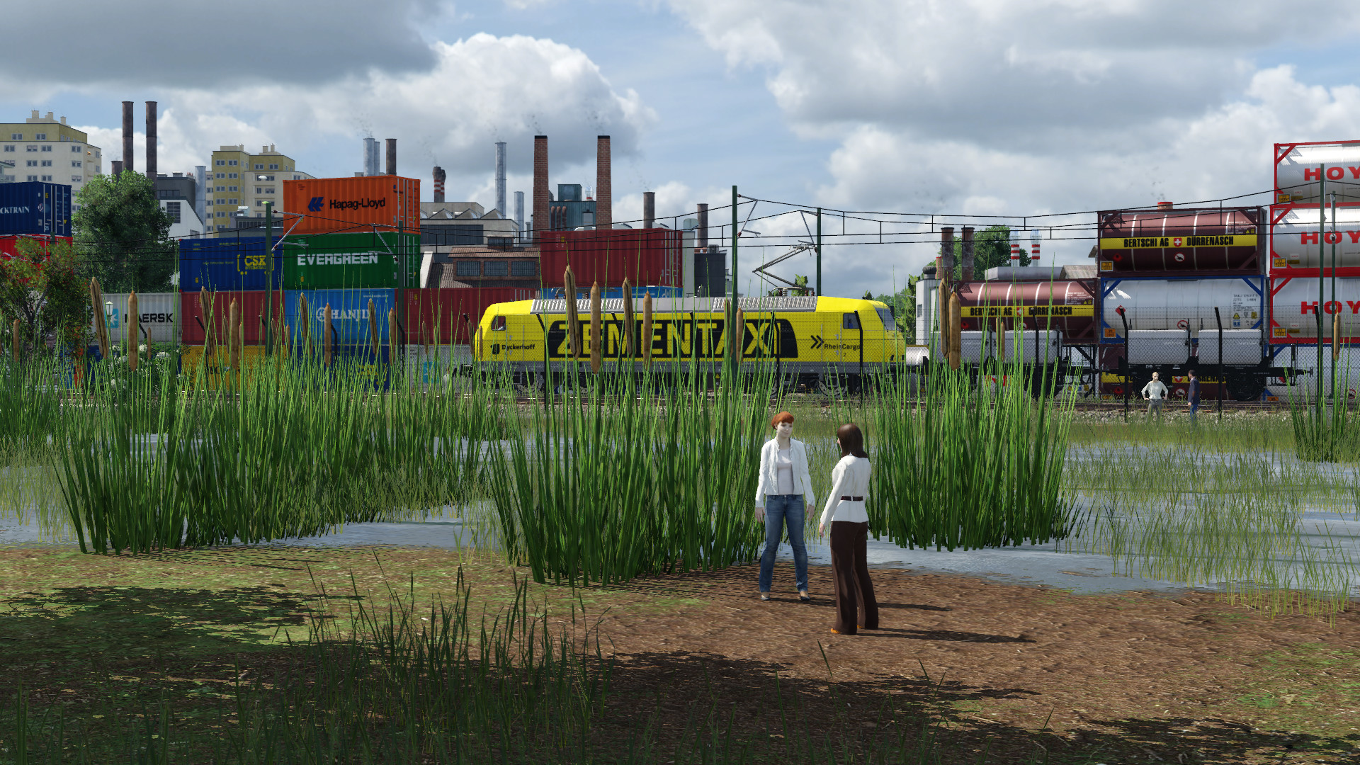 Park am Rande des Güterterminal Mainz