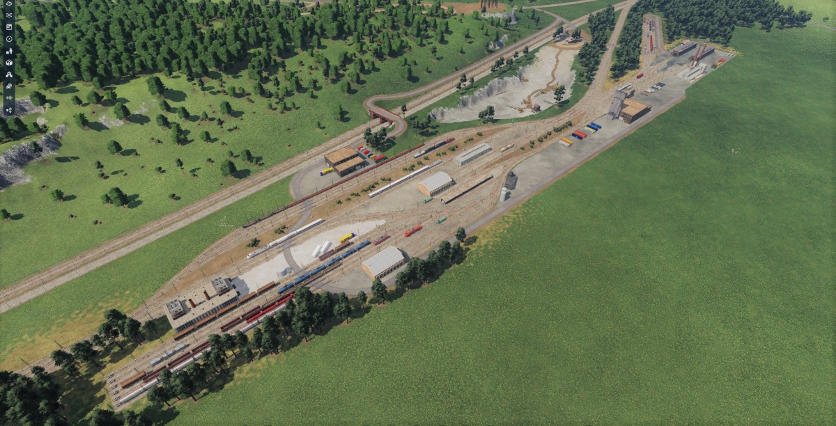 Zug Depot nach der Erweiterung