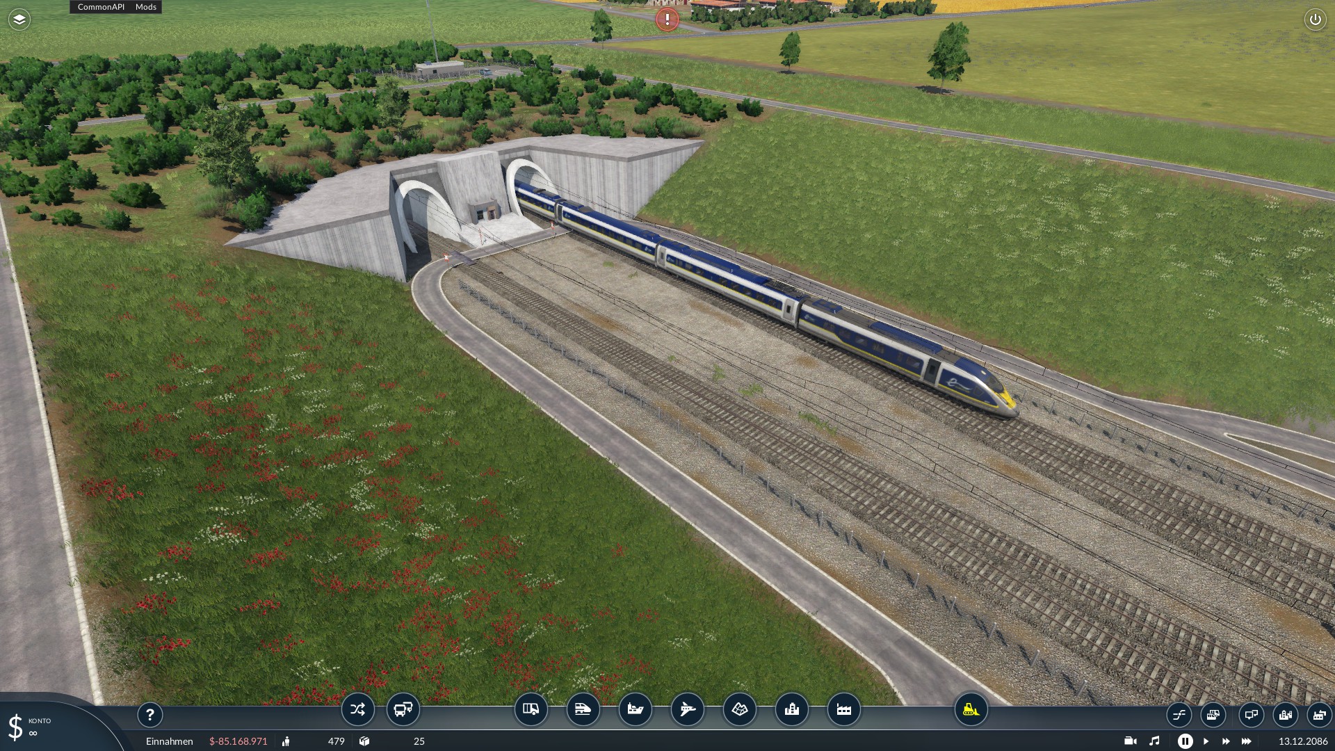 euro tunnel Portal auf französischer Seite
