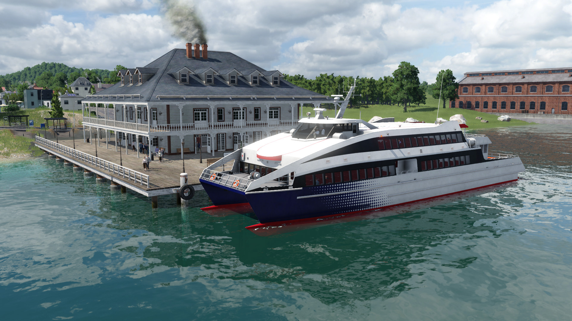 At the landing