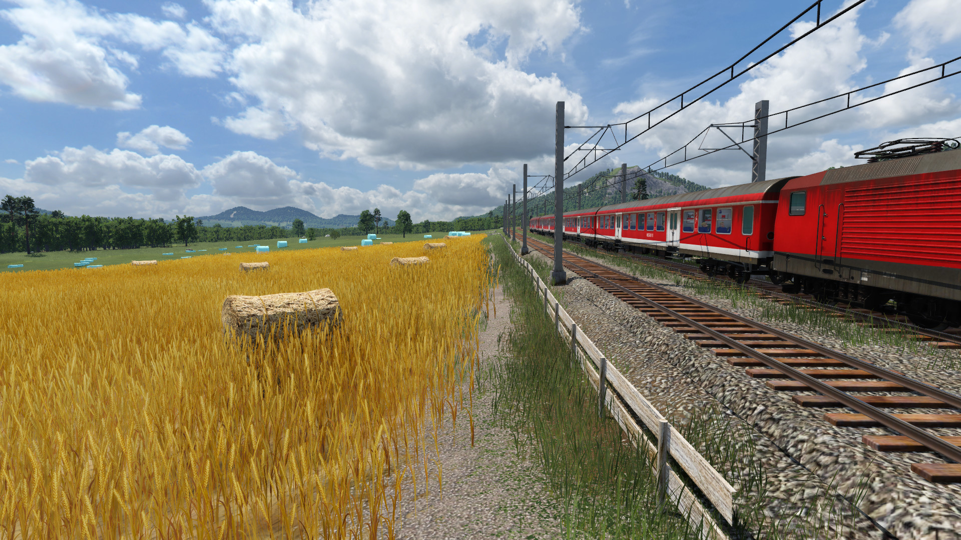 Feld Deko am Streckenrand